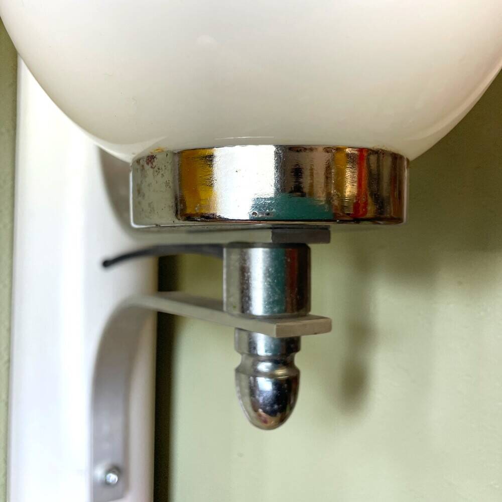 Opaline white glass wall sconce light