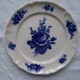Assiettes anciennes VB Fleurs bleues