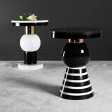 Casalto Havana Side Table – Handcrafted Ceramic, Marble & Copper Detail