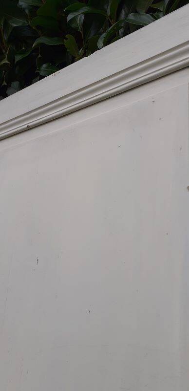 Communication door h221xl90cm old paneled, molded, interior