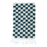Small Berber rug with green tiles