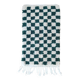Small Berber rug with green tiles.