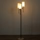 Vintage 50's floor lamp in metal and glass, italian design
