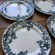 6 beautiful dessert plates Terre de fer Jules old man