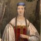 Portrait of a young Merovingian woman, enhanced engraving, nineteenth century