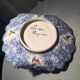 Breton earthenware basket with floral decoration empty pocket fruit cutter