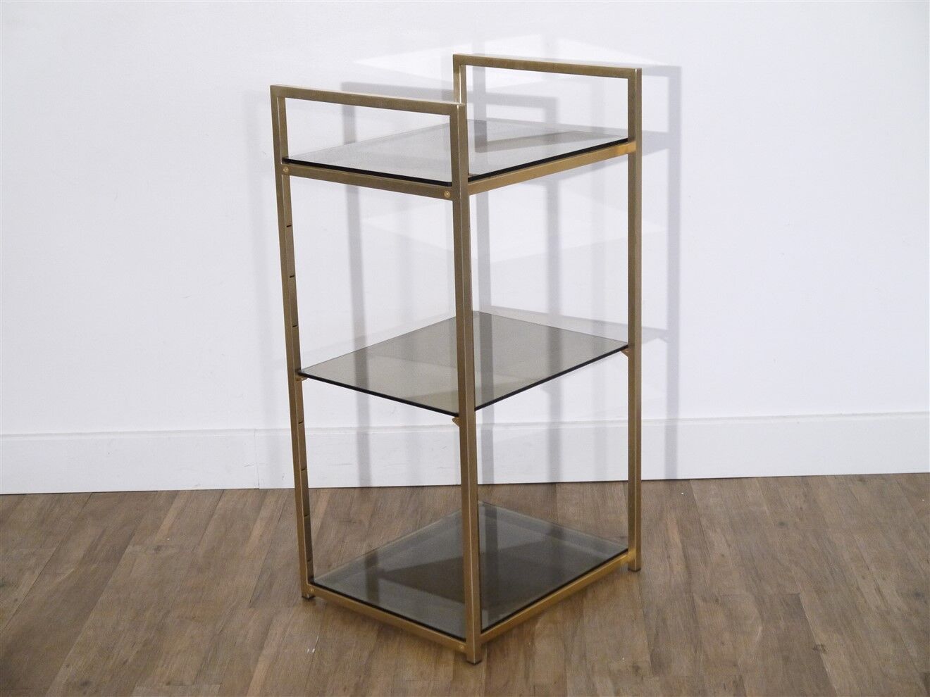 Vintage metal and glass shelf 1970