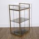 Vintage metal and glass shelf 1970