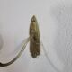 Vintage art deco wall light in opaline and brass