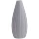 White porcelain vase with striped relief by Rosenthal, designed by Martin Freyer, Germany, 1960s.