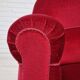 Fauteuil années 1950 design danois velours cerise