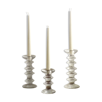 Set of 3 "Festivo" candlesticks by Timo Sarpaneva for Littala, Finland 1970's