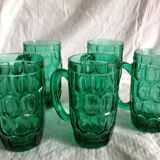 Lot de 5 chopes vertes