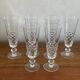 6 crystal champagne flutes
