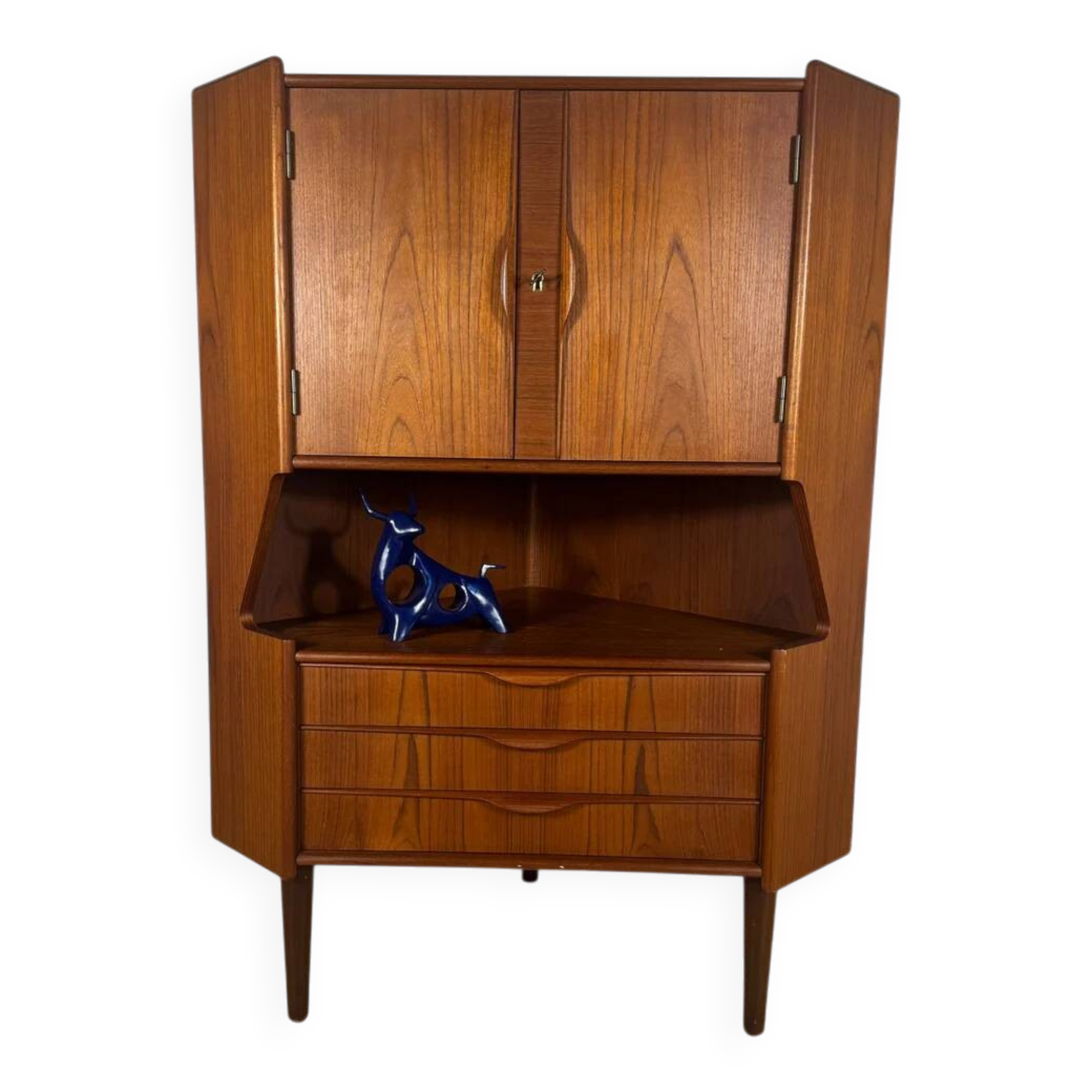 Meuble d'angle danois en teck – Mid-Century