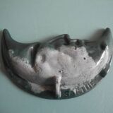 moon ashtray enameled cast iron