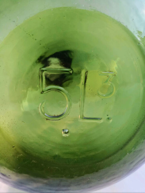 Demijohn green 5 litres