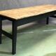 Farm table early twentieth, black matt base