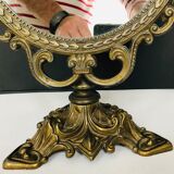 Antique table mirror in gilded bronze