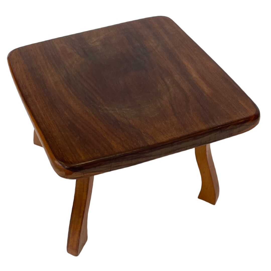 Vintage wooden tree trunk stool plant stool