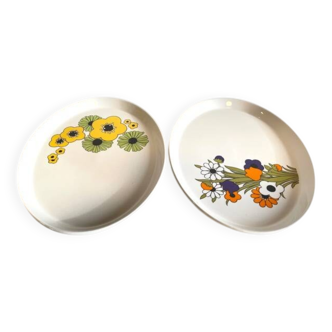 2 dishes by barker bros – royal tudor ware – england