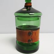 Vintage green glass bathroom container