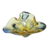 Mid-century modern bowl, glass, by H. Machanowska, Czechoslovakia, 1960s.