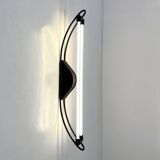 Double black neon wall light by Gian N. Gigante for Zerbetto, 1980