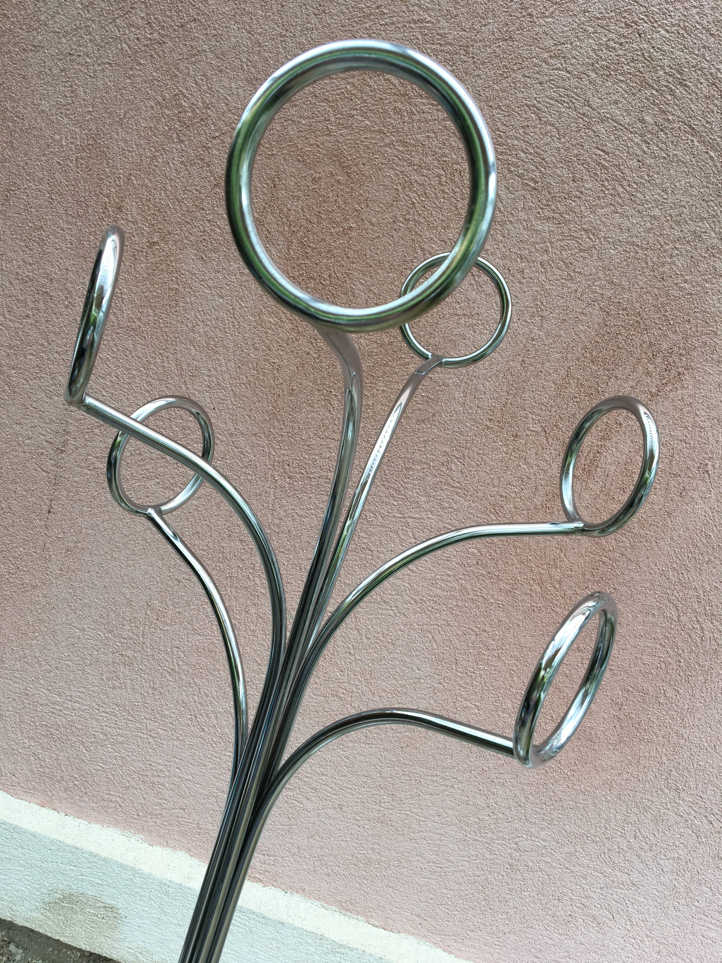 Paire de portemanteaux chrome désigner Fase