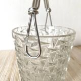 Vintage ice cube bucket with silver handle