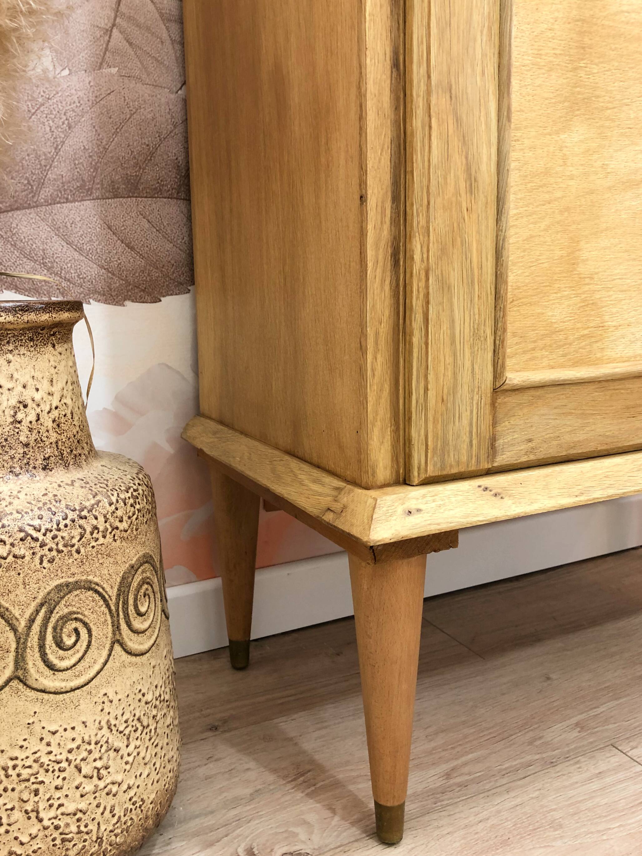 Vitrine vintage en chêne