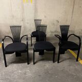 Set of 2 armchairs and 2 chairs "Totem", Torstein Nilsen, Westnofa 1980