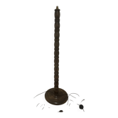 Large vintage turned wooden lamp post — H 135 cm
