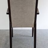 Pair of modernist mahogany bridge chairs from the 40s/50s