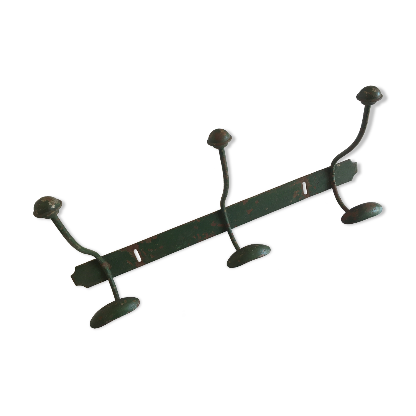 1900 green metal garden coat holder