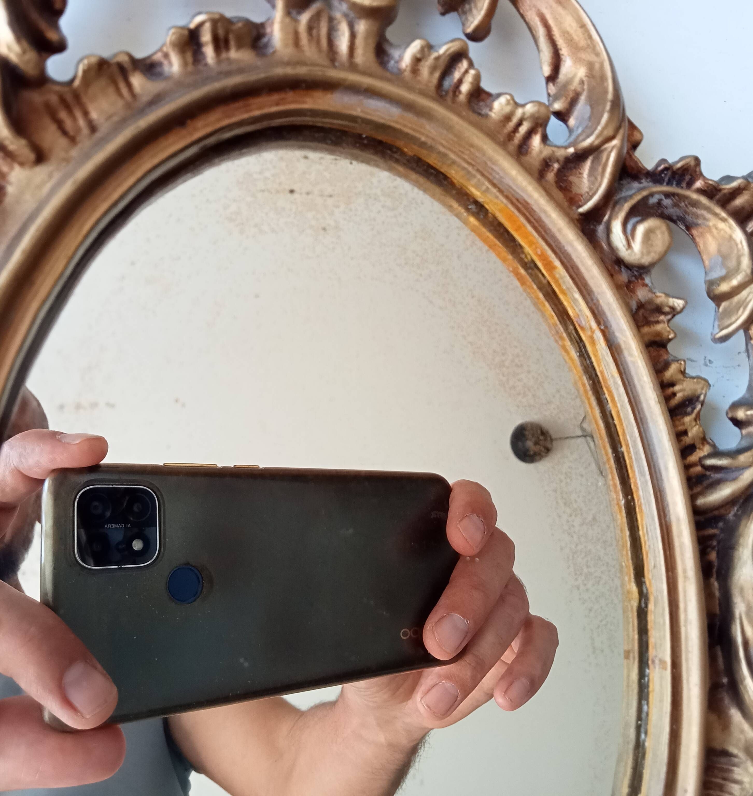 Vintage Italian baroque mirror 1950s 29.5*20