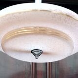 Pink clichy glass hanging lamp 1930