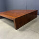 Grande table basse en bambou, années 1980.