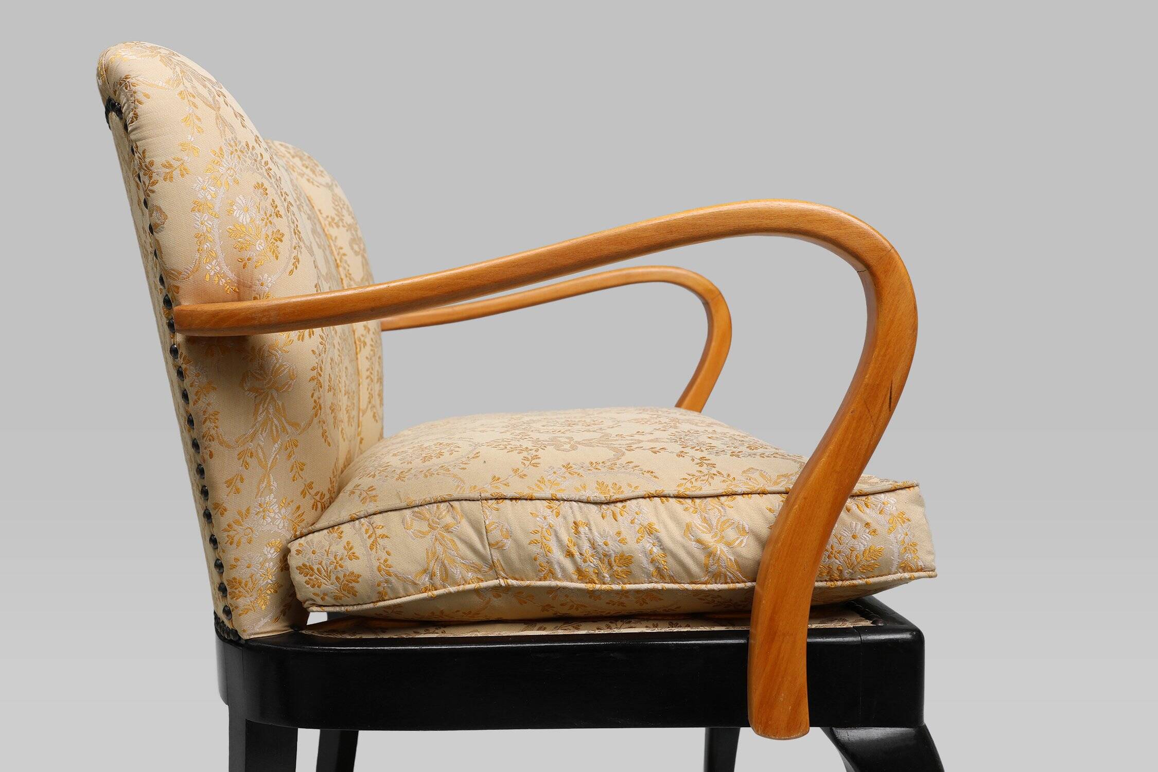 Art Deco Side Chair in Beech, France ca. 1940