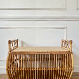 Vintage Rattan Toy Box