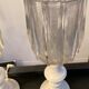 Pair of vintage lamps in marble and glass 70s