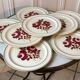 set of 8 flat plates Moulin des Loups model "Roubaix" 40s