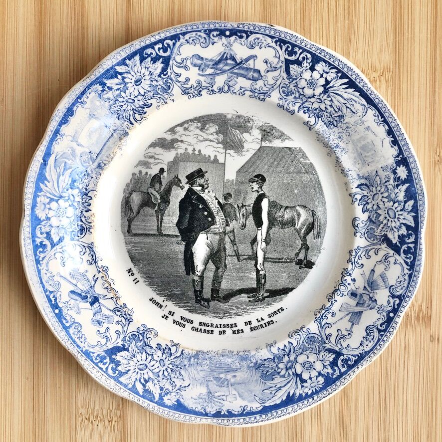 Talking plate 1850 Creil&Montereau