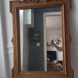 Miroir en bois et stuc doré 19ème
