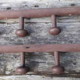 Pair of brown wooden coats