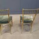 Pair of brass faux bamboo chairs, 1960s