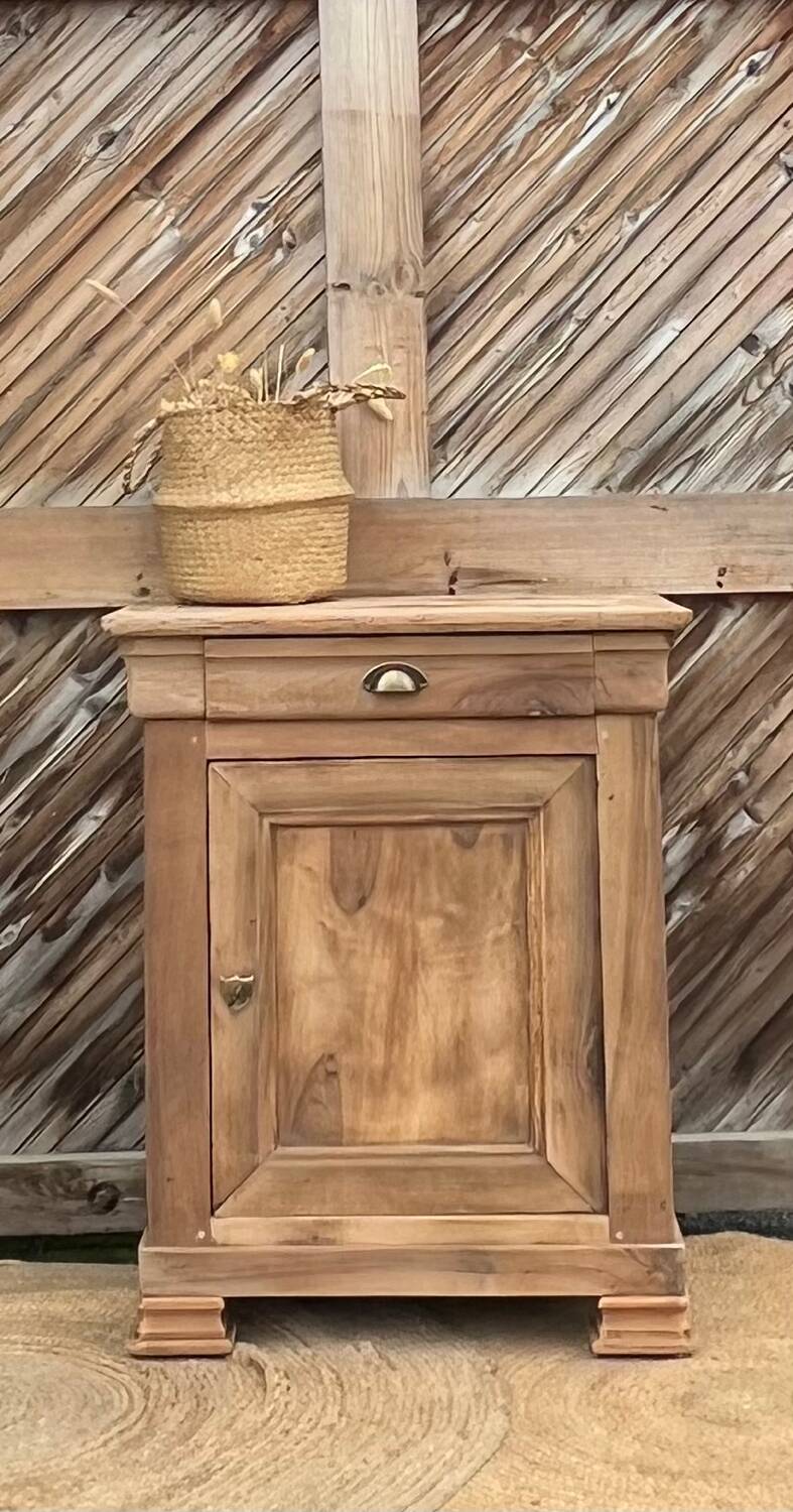 Antique solid wood confiturier with 1 drawer.