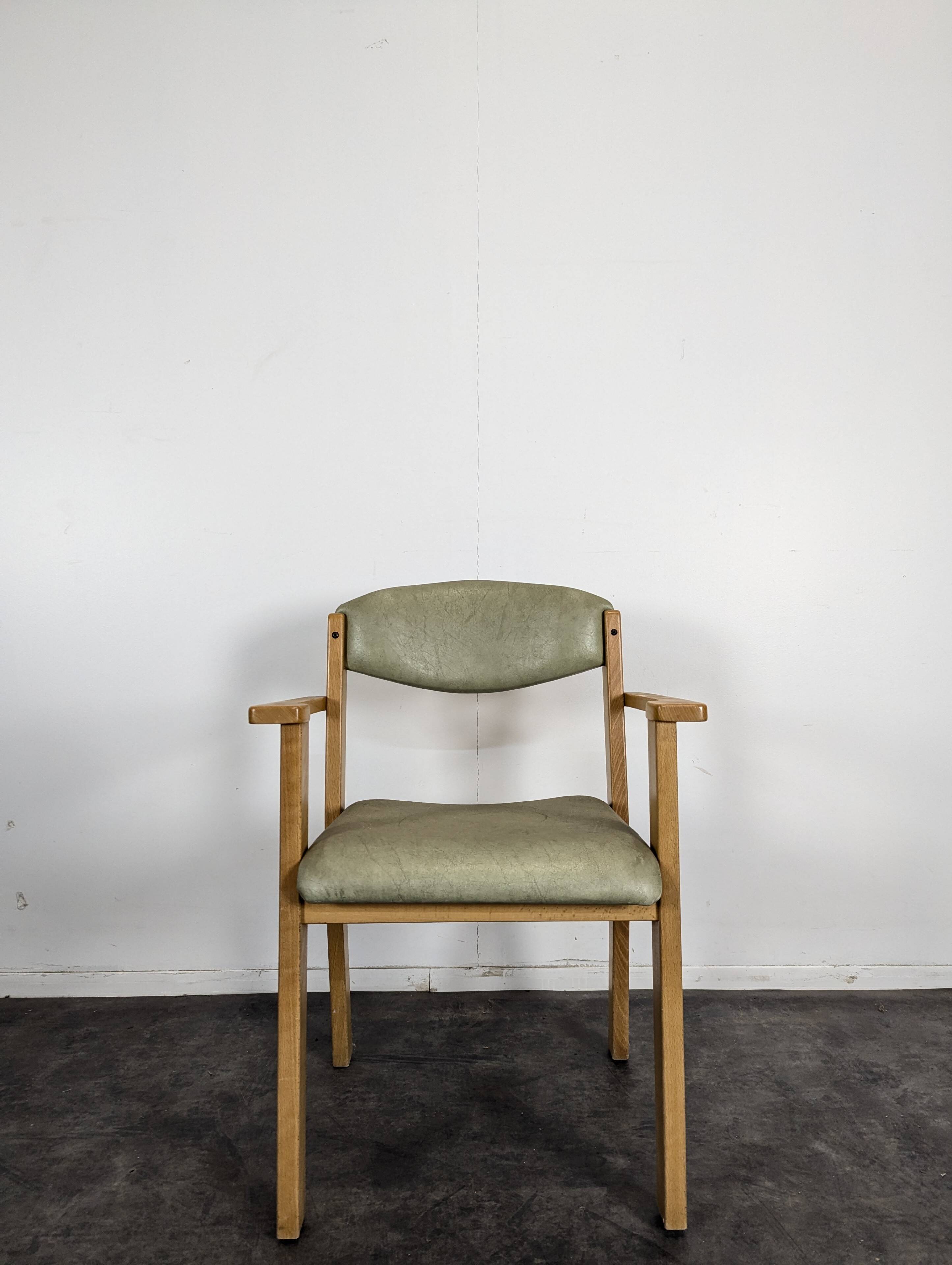 Vintage beech armchair