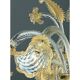 Luxury Venetian Floreal Gold-Leaf Murano Glass Chandelier