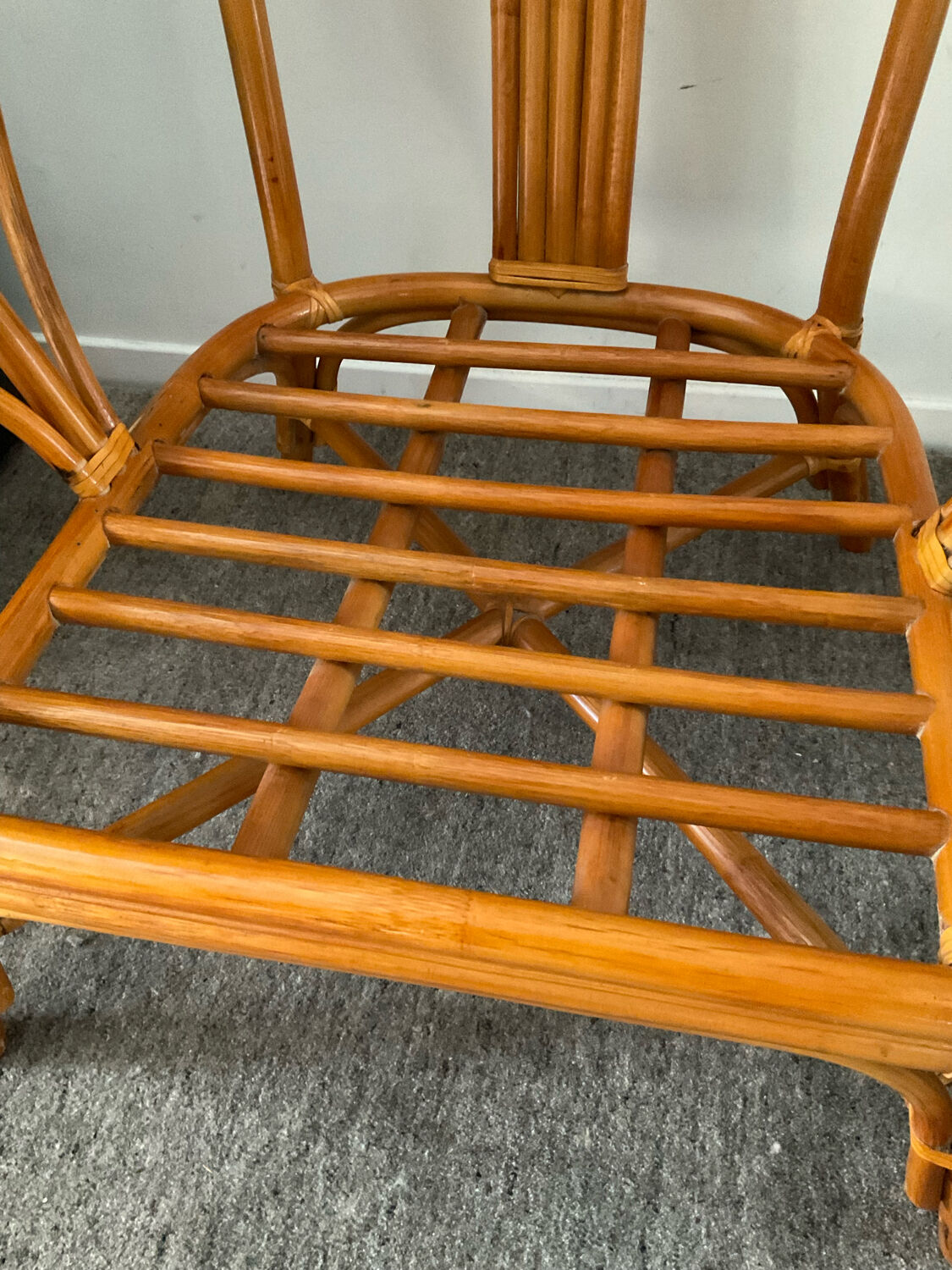 Vintage rattan armchair 70s